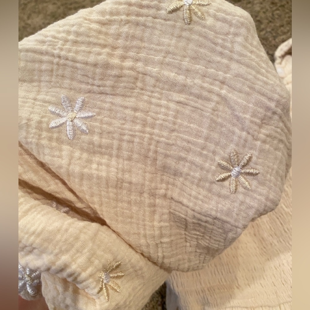 Smocked Cream Midi Dress Similar to Dahlia Free People - Picture 4 of 4